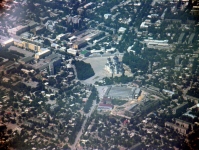 Вид на площадь Ермака с самолета