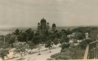 Вид на Александровский собор с кургана в городском парке