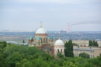 Александро-Невский храм. Покраска куполов