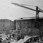 Строительство общежитий для студентов инженерно-мелиоративного института на Зеленой улице. Июнь 1954 года
