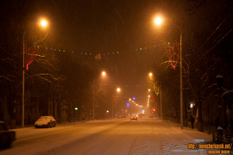 Снегопад 28 декабря 2015 года. Улица Московская