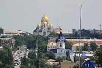 Вид на собор и Михайловский храм со старого Ростовского выезда