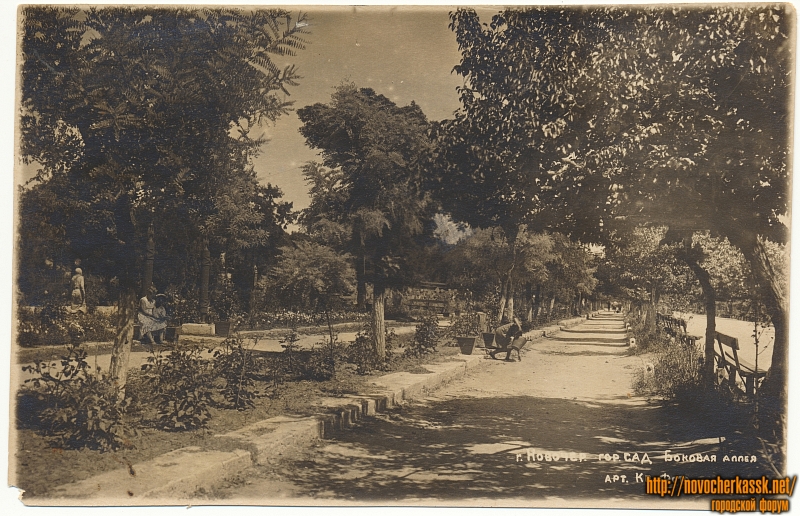 Боковая аллея городского сада (возможно - 1928 год)