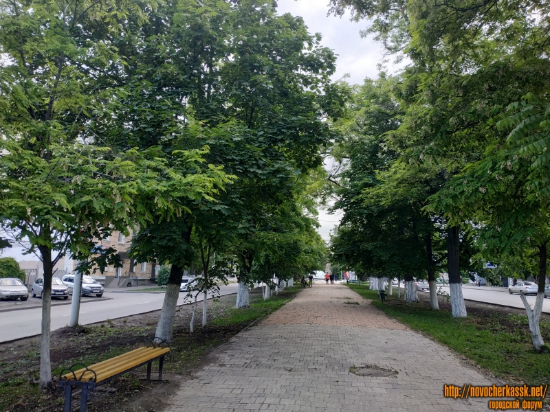 Аллея проспекта Ермака до замены плитки