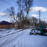 Вид на улицу Добролюбова с улицы Островского
