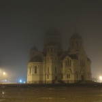 Площадь Ермака в тумане