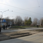 Разворотная площадка трамваев около молзавода, 26 Бакинских комиссаров