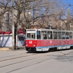 Трамвай на Богдана Хмельницкого, напротив Горного