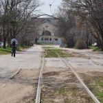 Улица Галины Петровой. Трамвайные пути