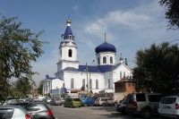 Свято-Михайло-Архангельский храм. Вид с перекрёстка Михайловской - Энергетической