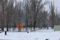 Вход в бывший детский парк на Октябрьском (улица Мацоты)