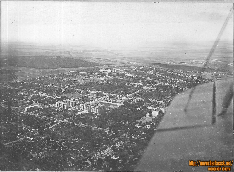 Новочеркасск: Вид НИИ(НПИ) и западной части города с самолета 1935-36 г.