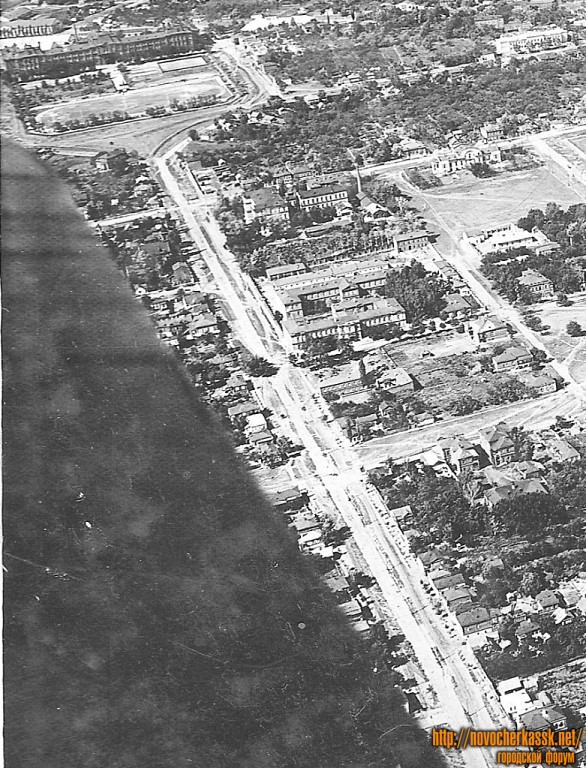 Новочеркасск: Вид ул. Михайловской с самолета, 1935-36 г.