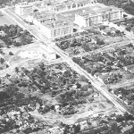 Вид ул. Б.Хмельницкого и комплекса зданий НИИ(НПИ) с самолета, 1935-36 г.
