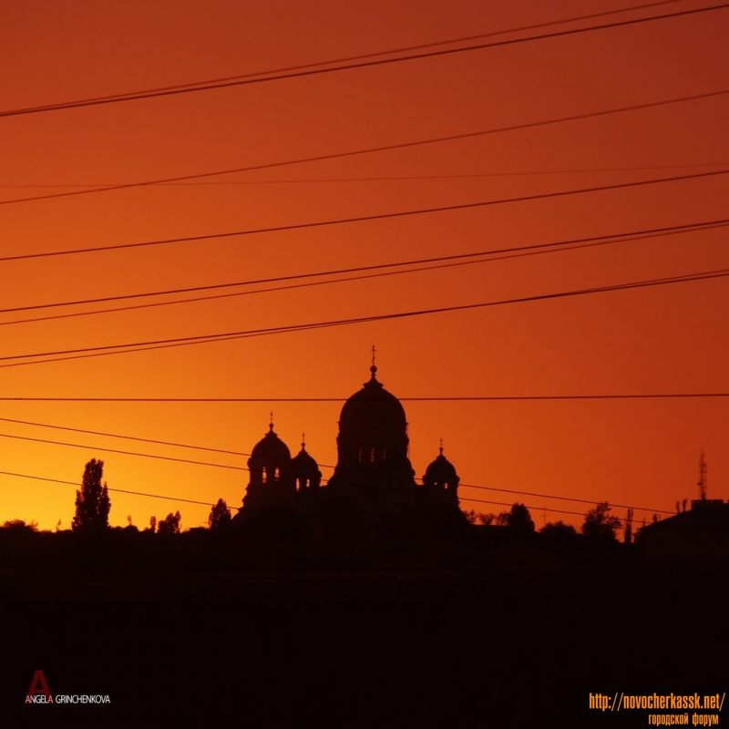 Новочеркасск: Закат и собор в Новочеркасске
