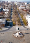 Проспект Ермака и памятник Ермаку. Вид с собора