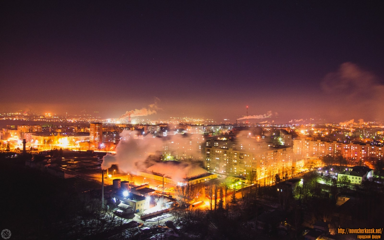 Новочеркасск: Вид на город со стороны рощи. 1 января 2015 года