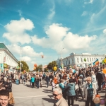 Первое мая 2014 года. Площадь перед памятником Платову