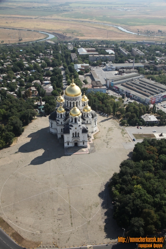 Новочеркасск: Соборная площадь с самолёта