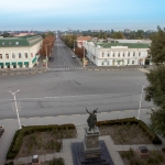 Площадь перед памятником Платову и улица Московская