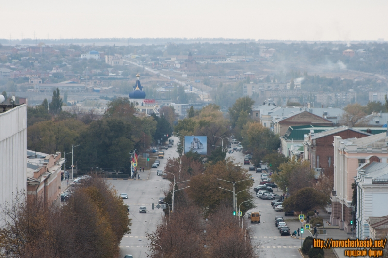 Новочеркасск: Вид на Платовский проспект с собора