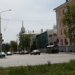 Вид на Московскую с площади Троицкой. Апрель 2013
