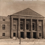 Строительство дома культуры на посёлке Октябрьском. 1954 год