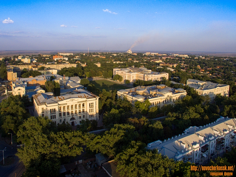 Новочеркасск: Вид на комплекс зданий ЮРГПУ (НПИ) на закате с запада