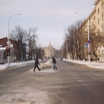 Улица Московская. Вид с улицы Просвещения