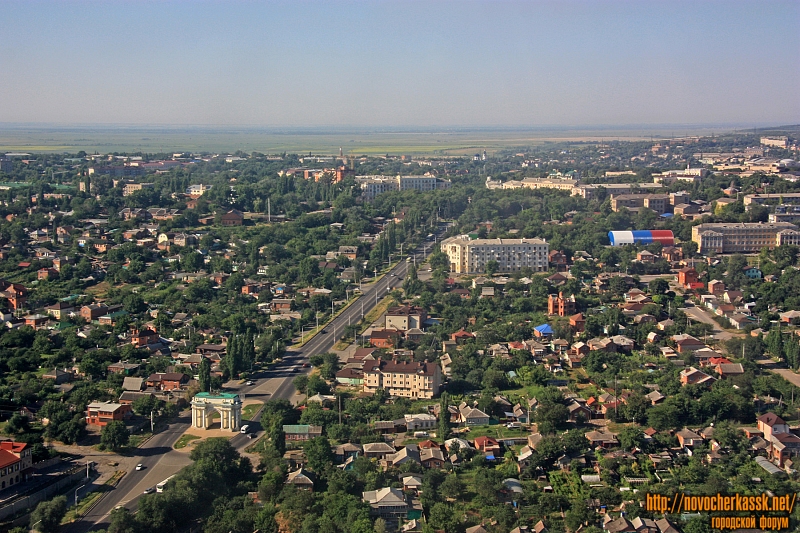 Новочеркасск: Спуск Герцена. Вид с самолёта