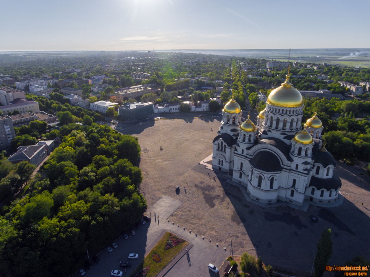 Новочеркасск: Вид на соборную площадь на запад