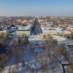 Сквер перед Атаманским дворцом и панорама улицы Московской
