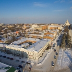 Вид на центр города, проспект Платовский, собор и ул. Московскую