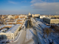 Центр города. Вид на Платовский проспект и собор