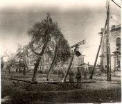 1947 год. Проспект Подтелкова. Последствия бури и гололедицы